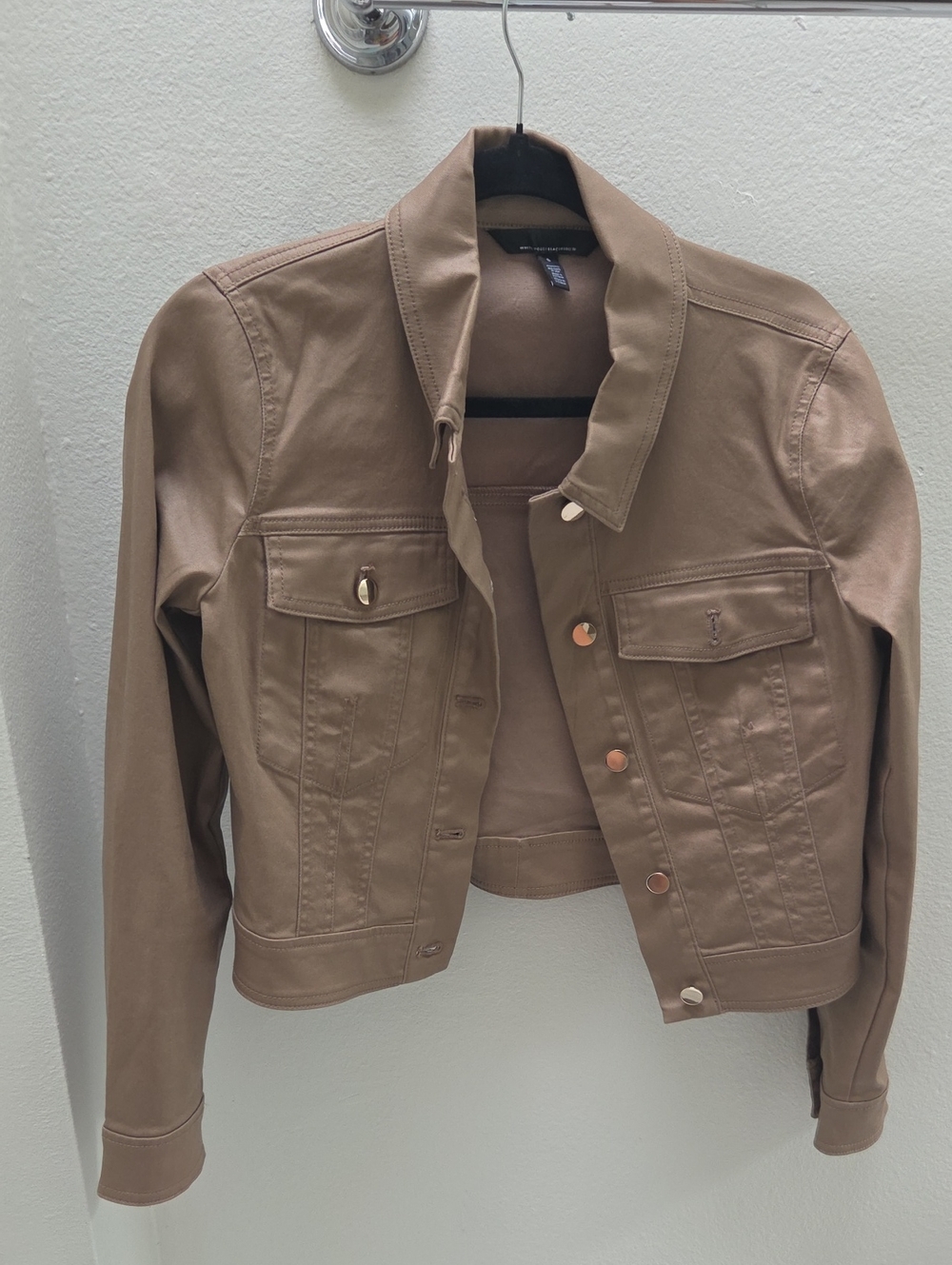 White House Black Market Women's Tan Jean Jacket